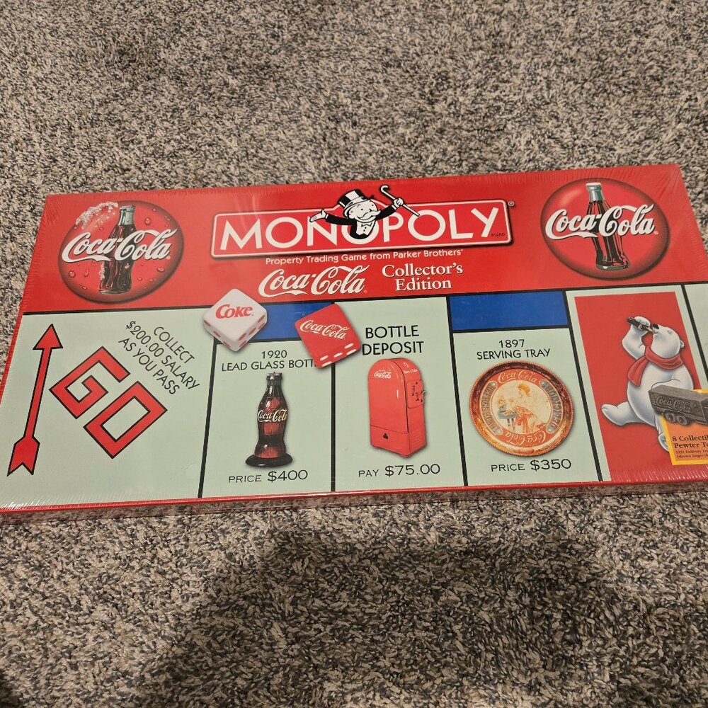 New Sealed Coca Cola Monopoly Board Game 1999